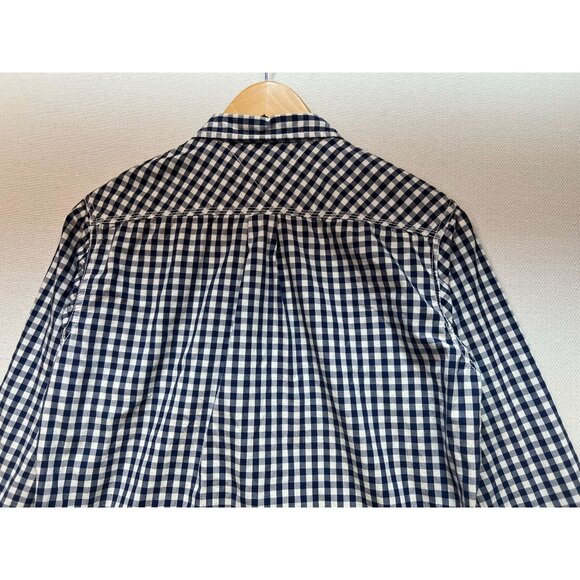 Tommy Hilfiger Youth Long Sleeve Button Up Shirt Large Navy White Gingham Casual - Picture 12 of 13